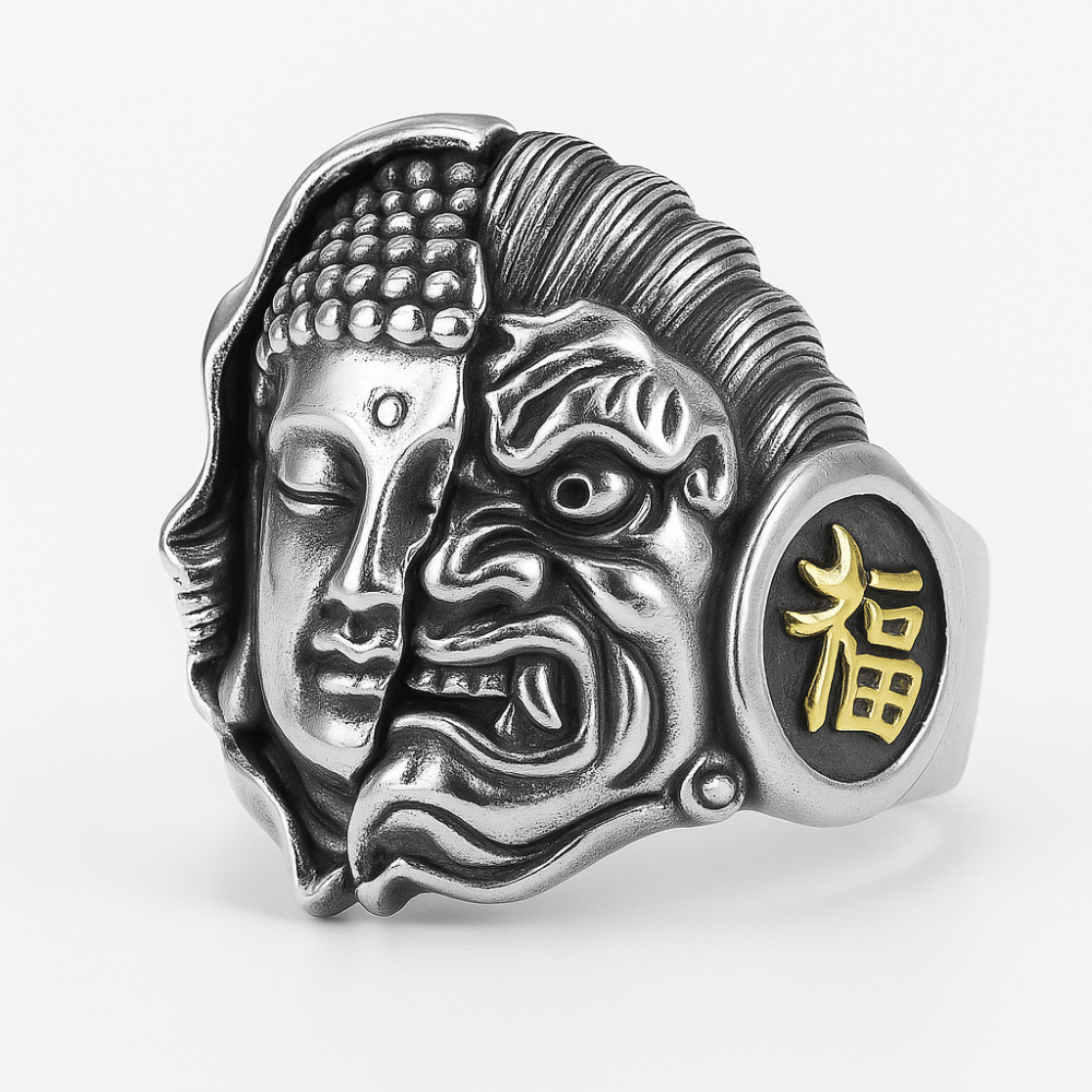 Dämonen- und Buddha-Ring
