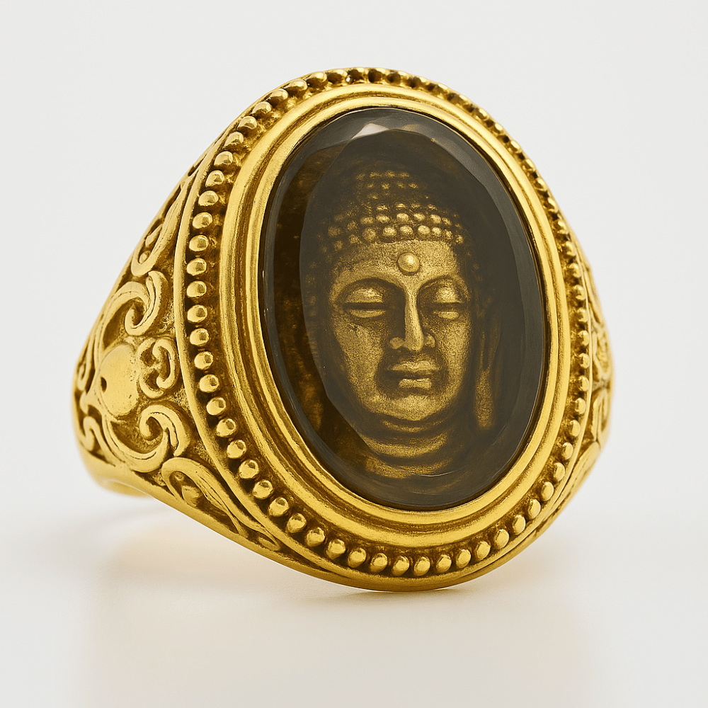 Thailändischer goldener Buddha-Ring