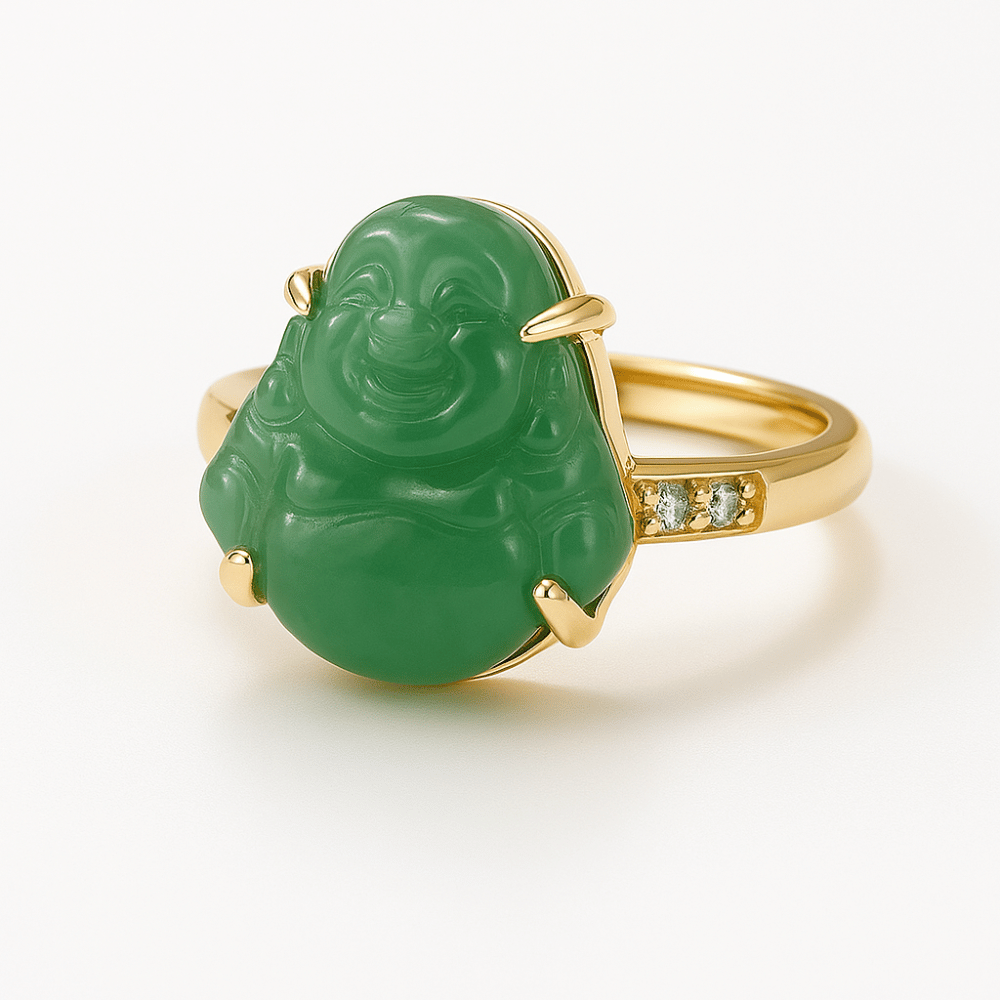 Buddha-Ring (Jadestein)