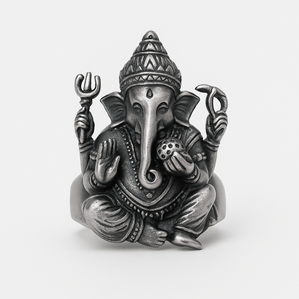 Bague Acier Ganesh