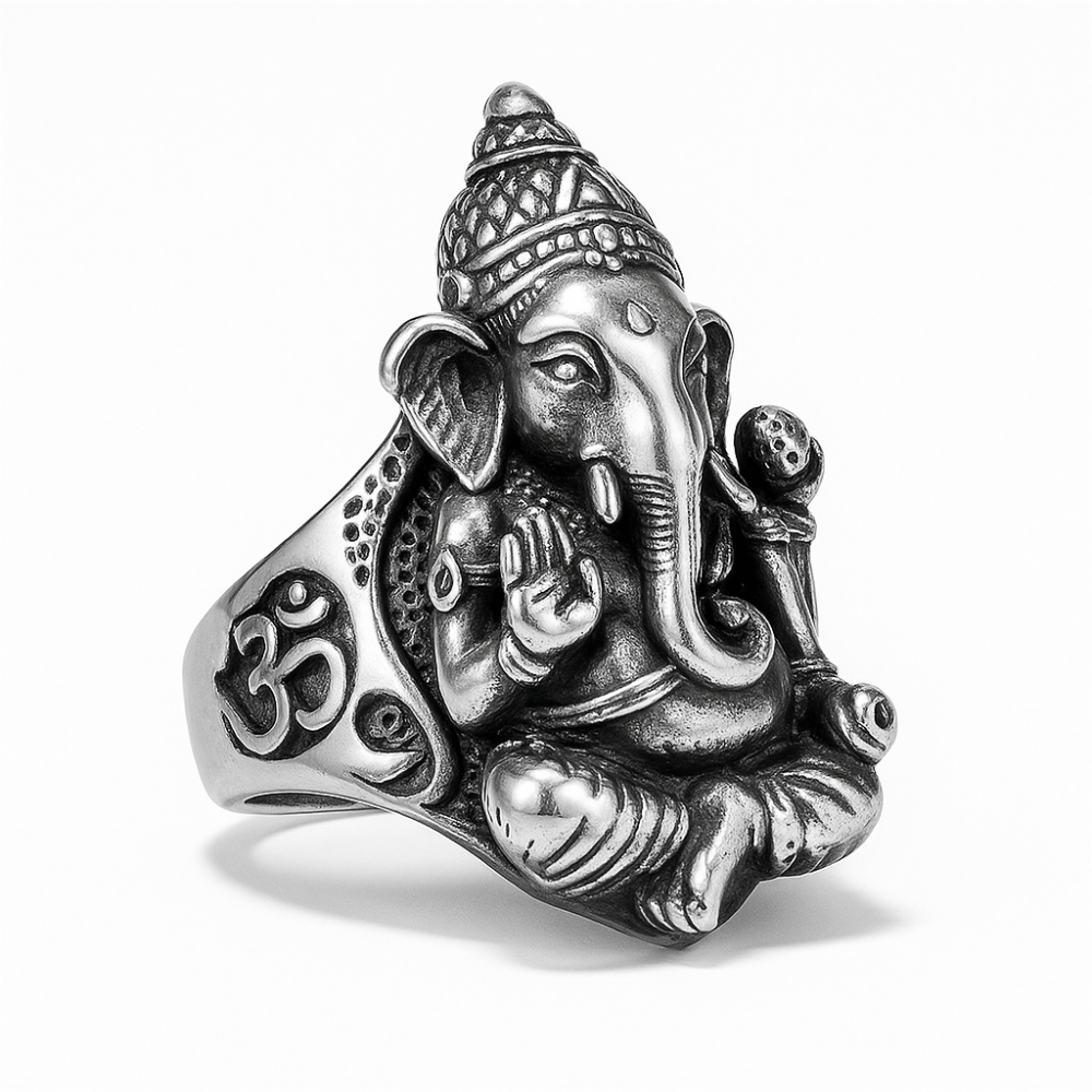 Bague Acier Ganesh