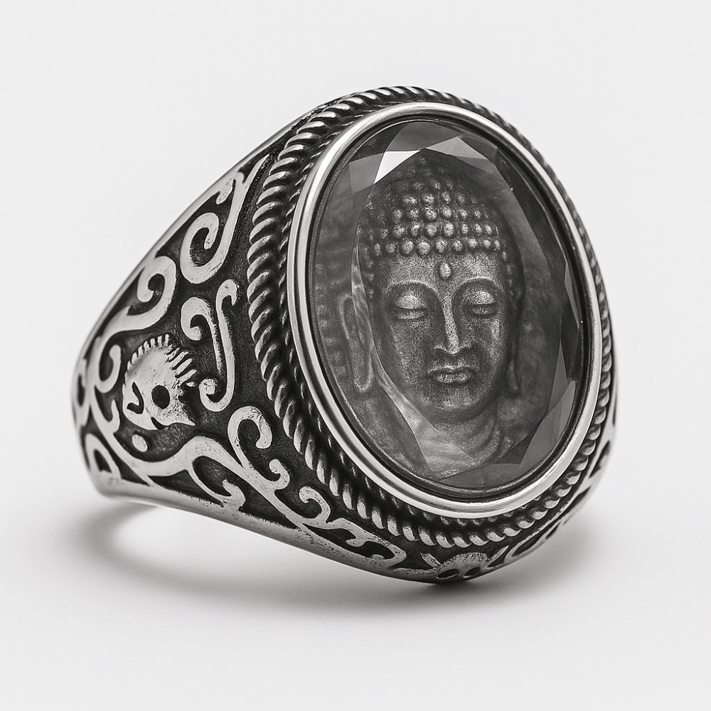 Thailändischer Silber-Buddha-Ring