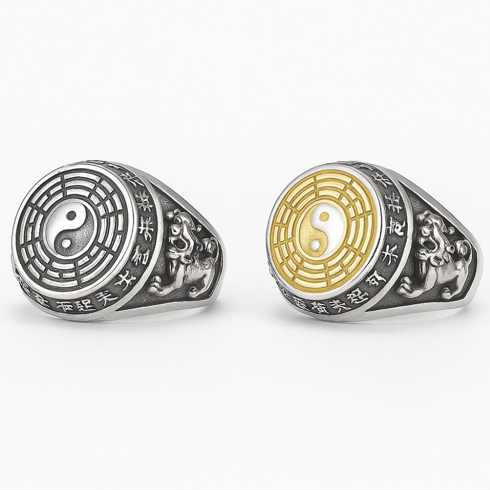 Bague Bouddhiste Homme (yin et yang)