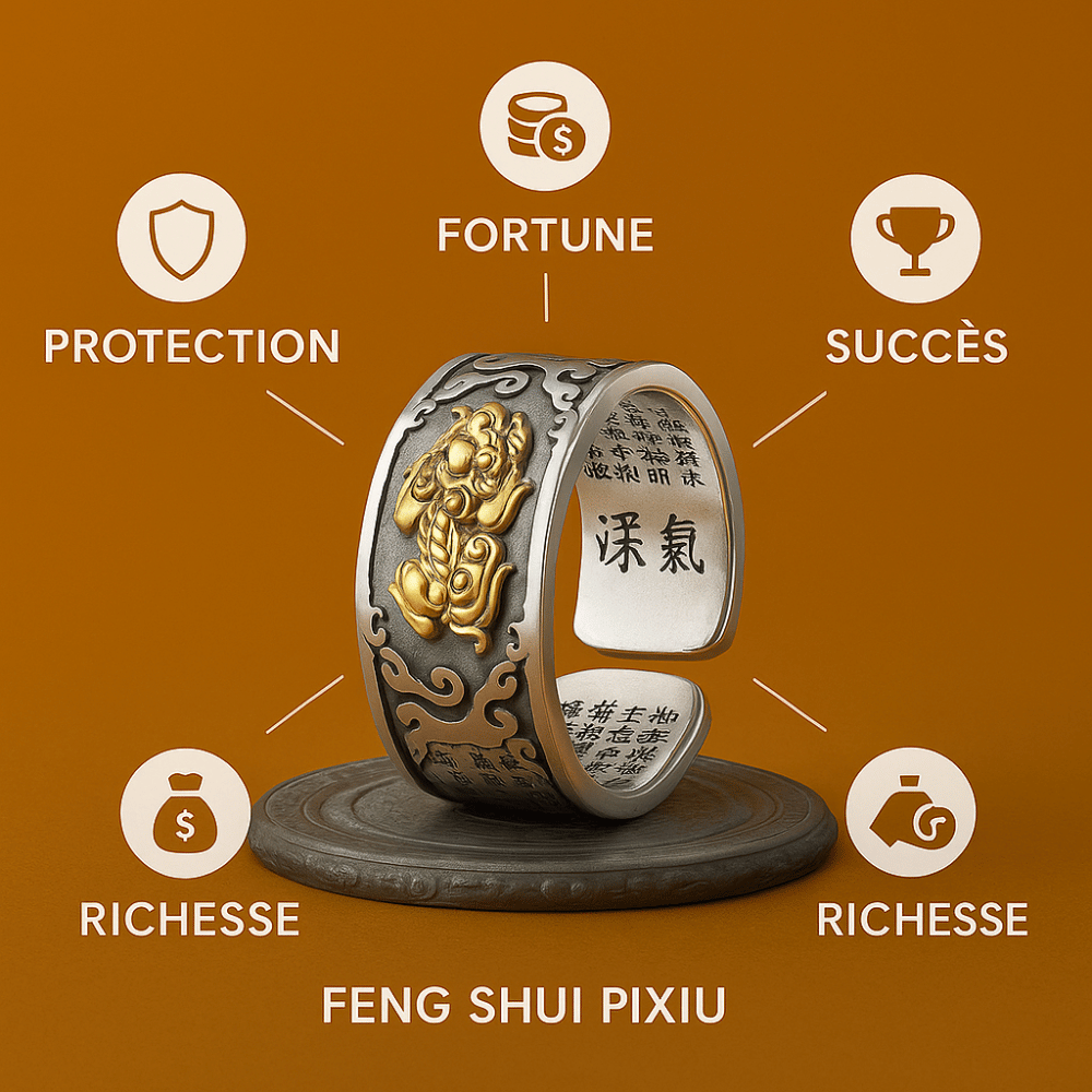 Anillo Mantra Feng Shui Pixiu