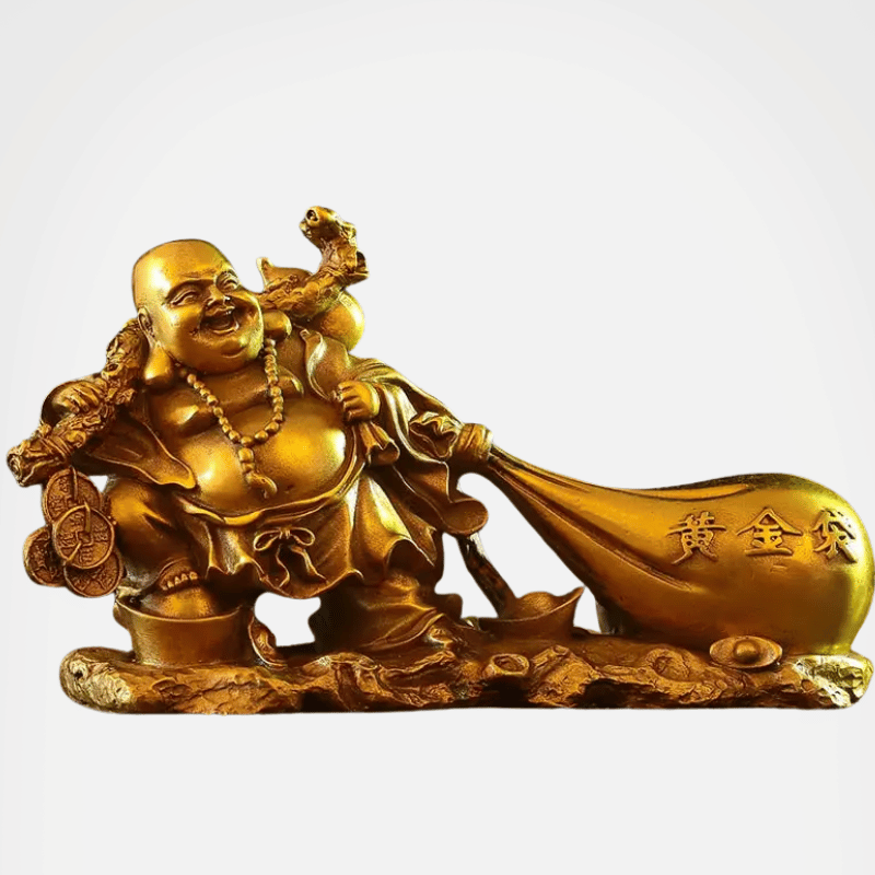 Bolsa de oro del Buda sonriente