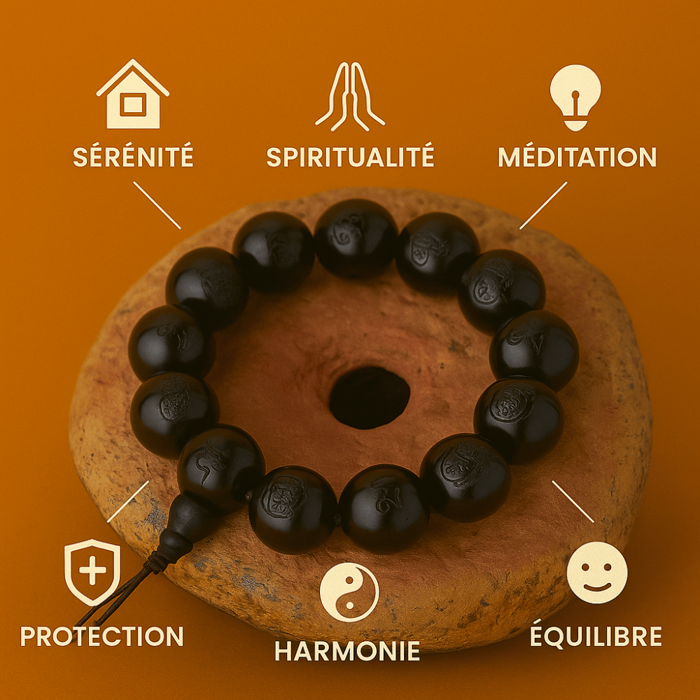 Bracelet Mala en ébène