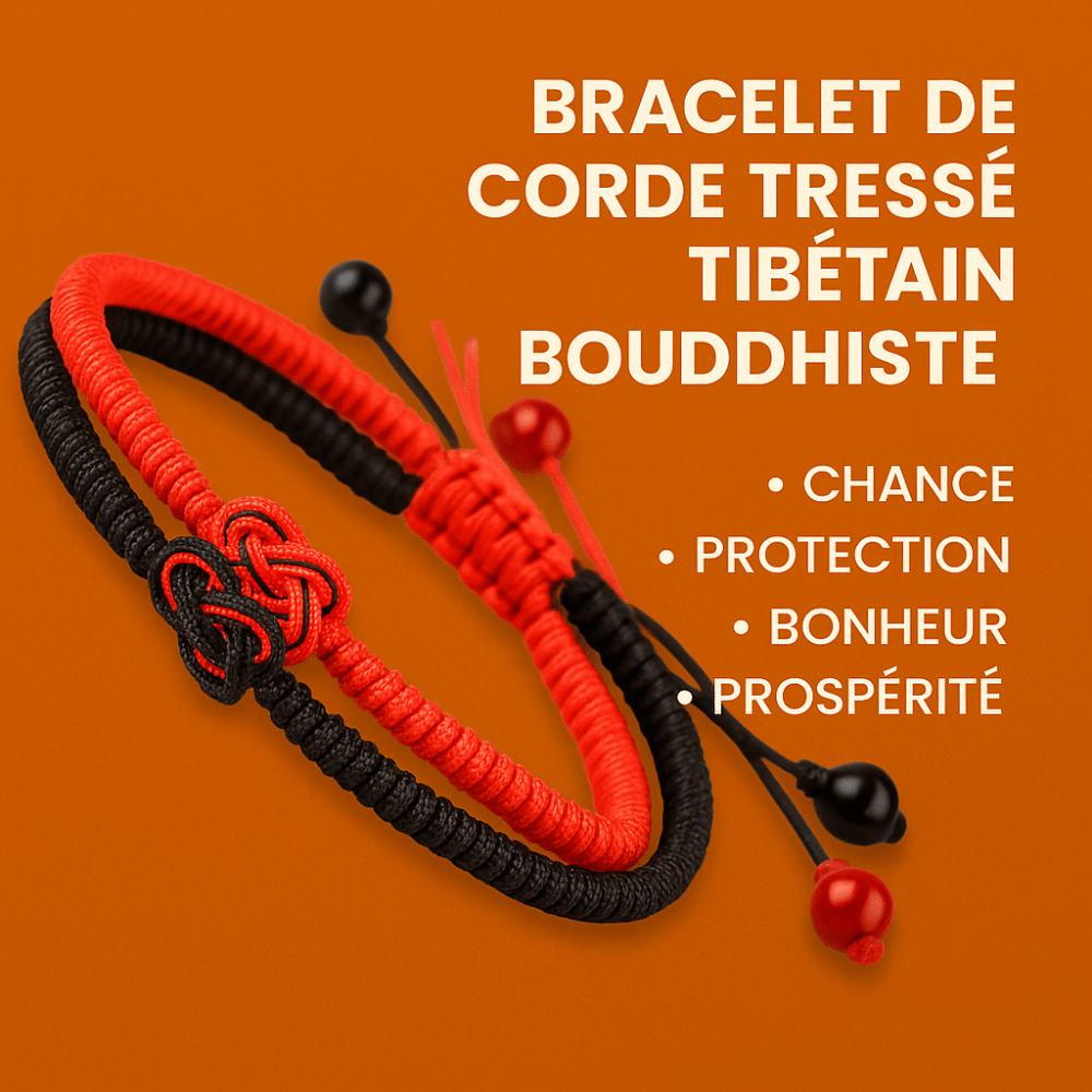Pulsera de cuerda trenzada budista tibetana