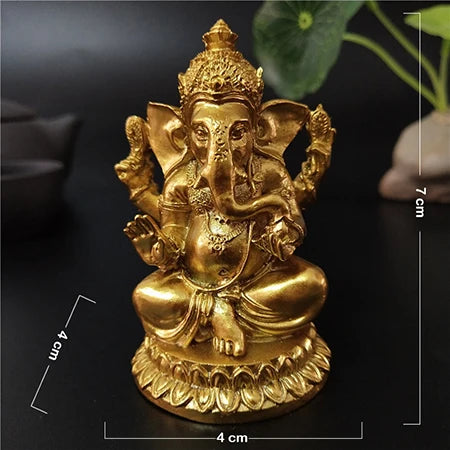 Statuette de Ganesh Assis sur Lotus
