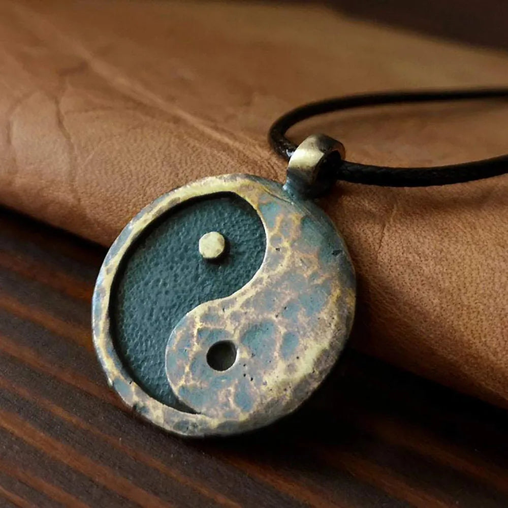 Pendentif Bouddhiste Yin Yang Fait Main