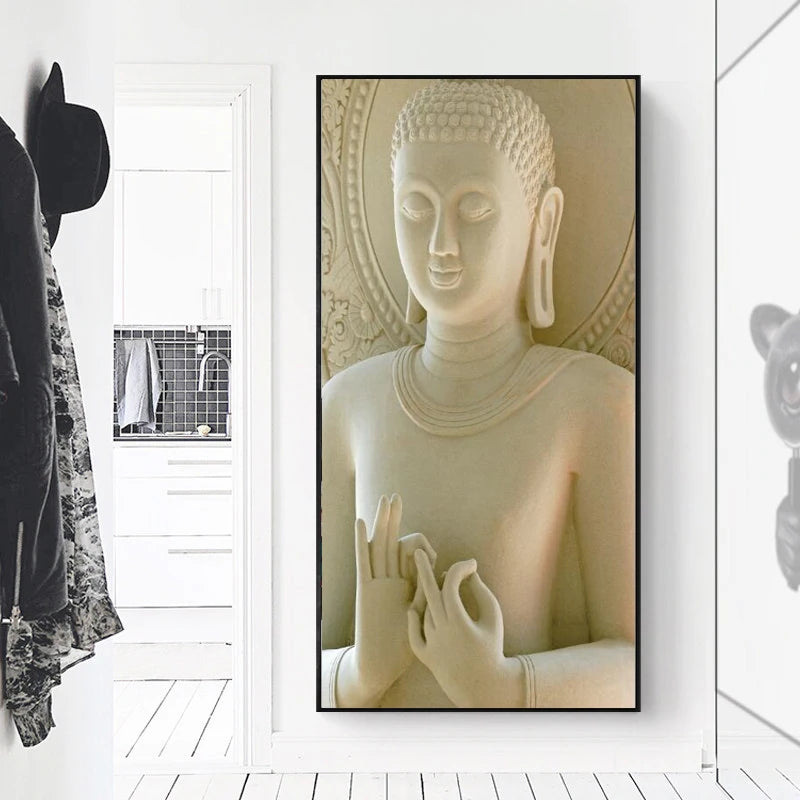 Tableau Bouddha Blanc