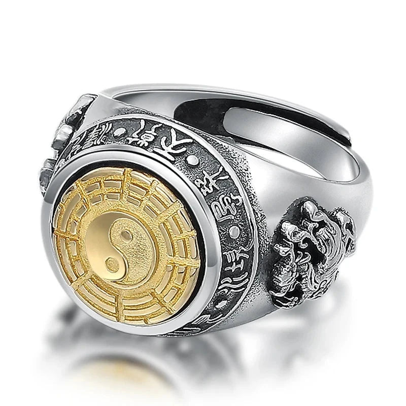 Bague Bouddhiste Homme (yin et yang)