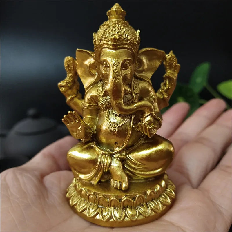 Statuette de Ganesh Assis sur Lotus