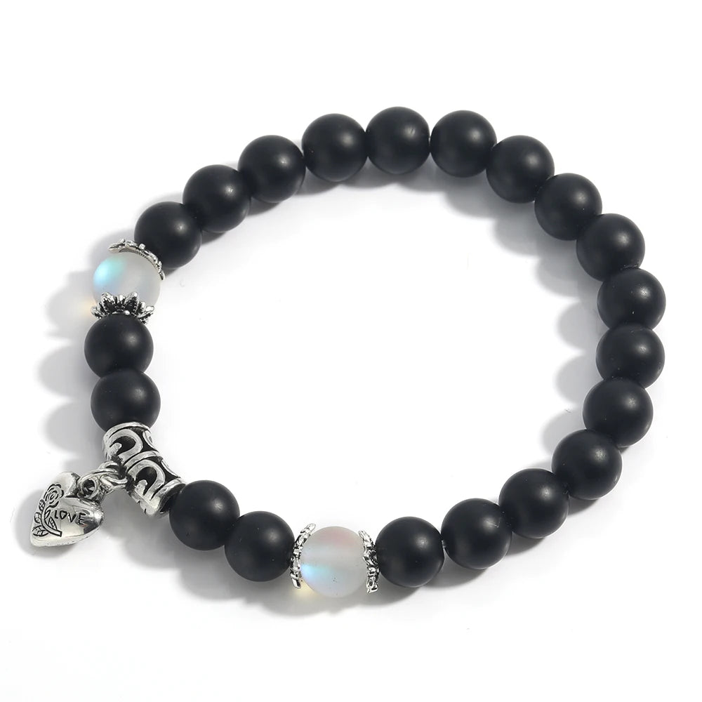 Bracelet Tibétain Graine de Bodhi Cœur Pour Femme