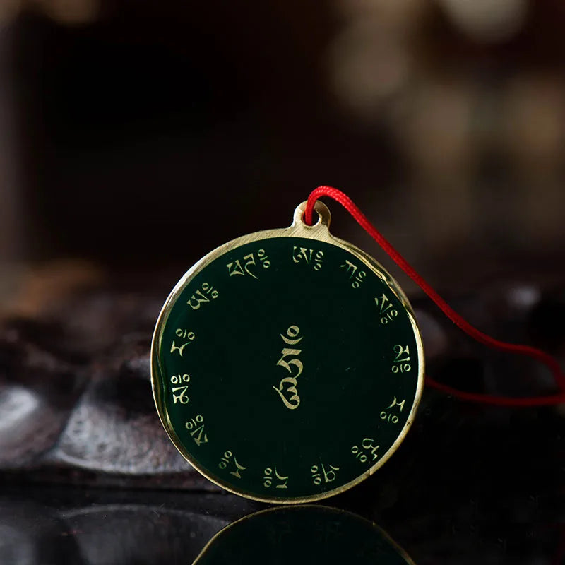 Amulette Tibétain Lion Thangka