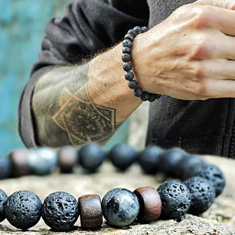 Bracelet en pierre de Lave
