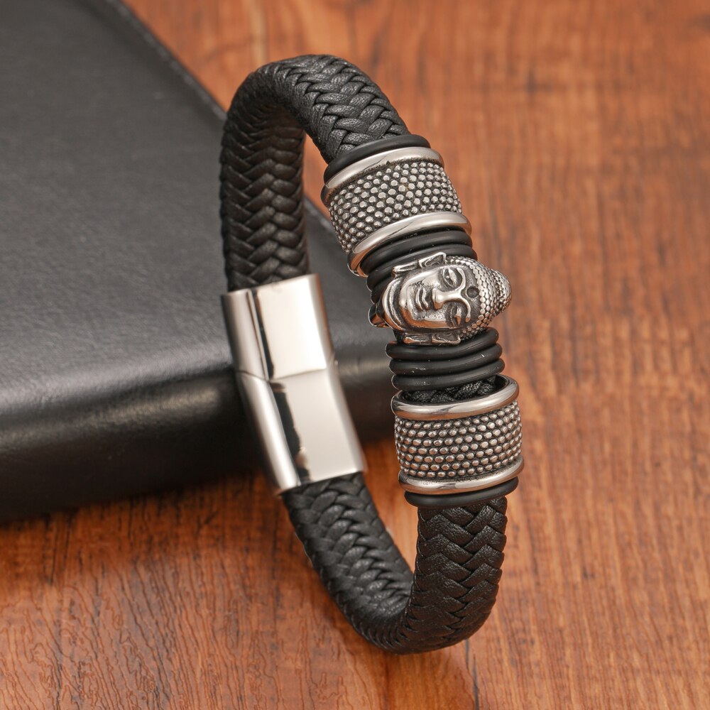 Bracelet Bouddha Cuir
