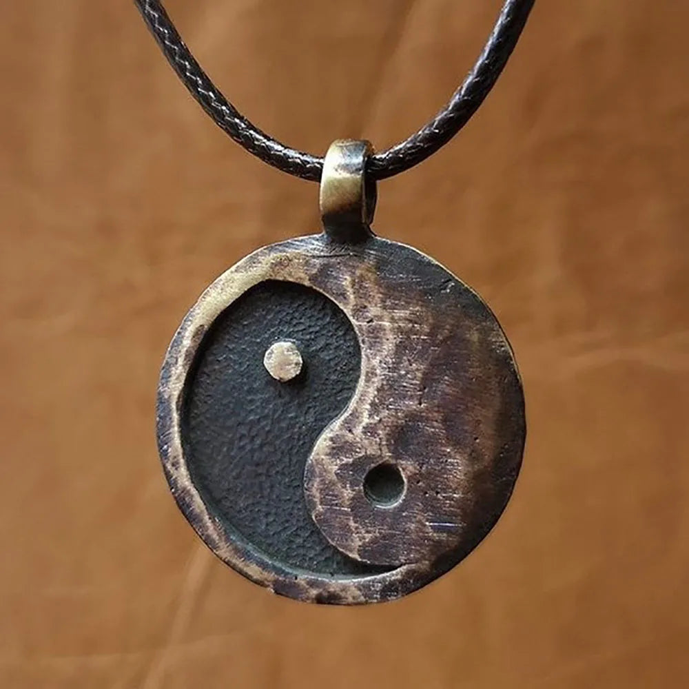 Pendentif Bouddhiste Yin Yang Fait Main