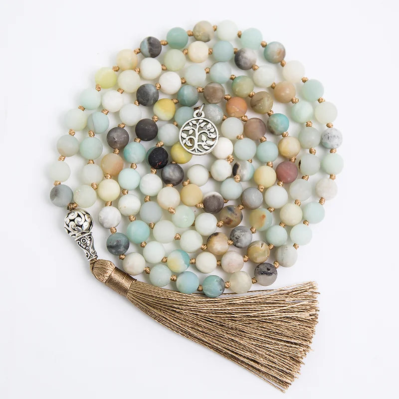 Mala Tibétain en Amazonite