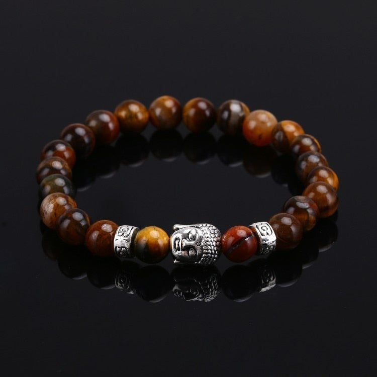 Bracelet de Prière Bouddha Perles en pierres