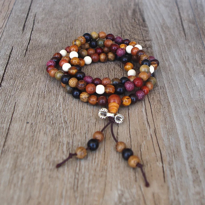 Mala Tibétain Bois 108 Perles