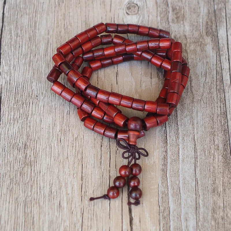 Mala Tibétain Bois de Santal Rouge