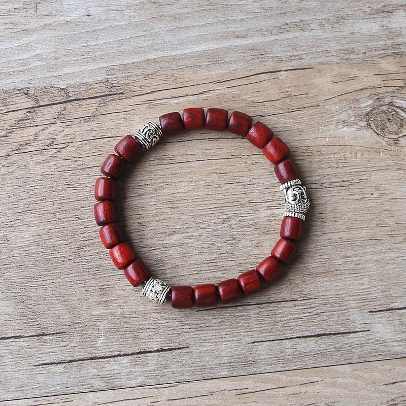 Bracelet Bois Cylindrique Bouddha