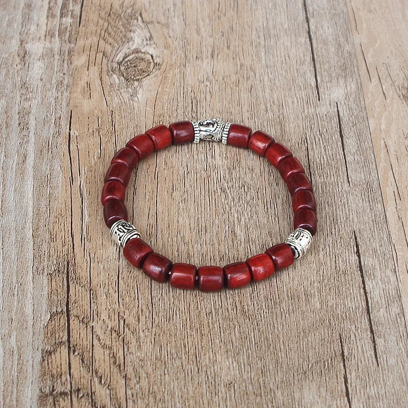 Bracelet Bois Cylindrique Bouddha