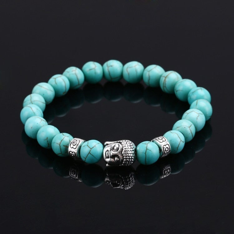 Bracelet de Prière Bouddha Perles en pierres