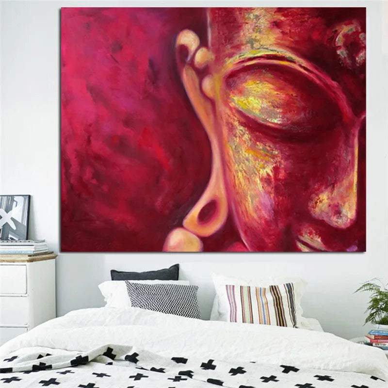 Tableau Bouddha Rouge