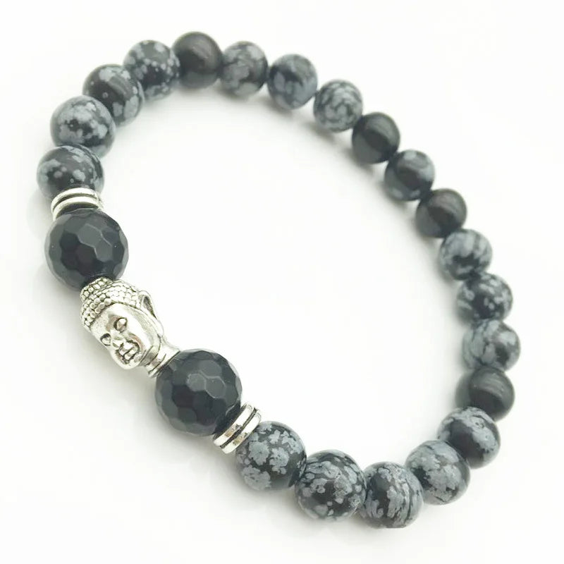 Achat-Buddha-Kopf-Armband