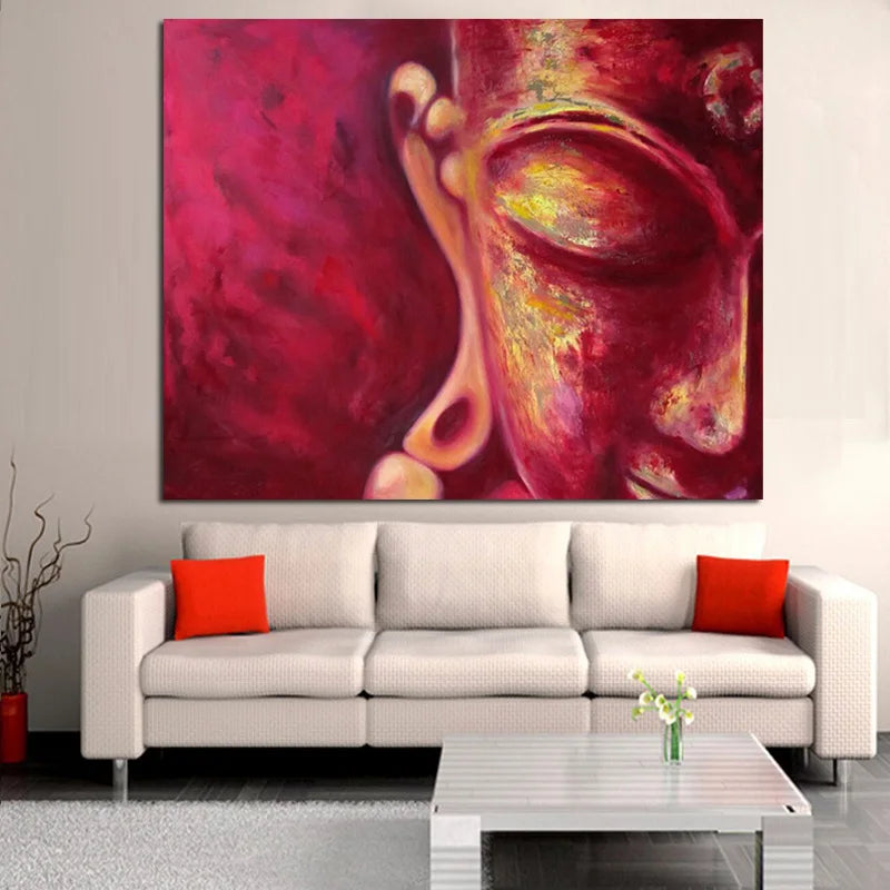 Tableau Bouddha Rouge