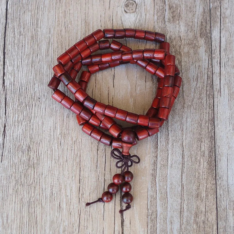 Mala Tibétain Bois de Santal Rouge