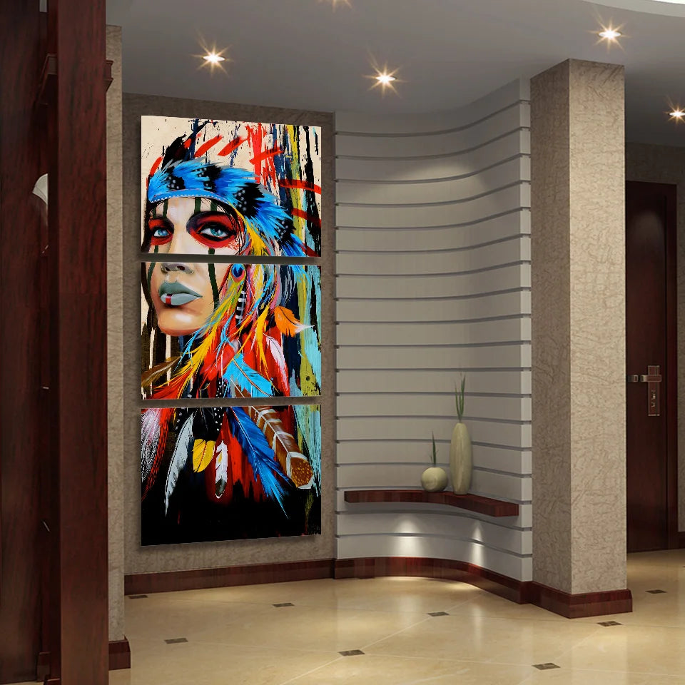 Tableau Peinture Amérindienne