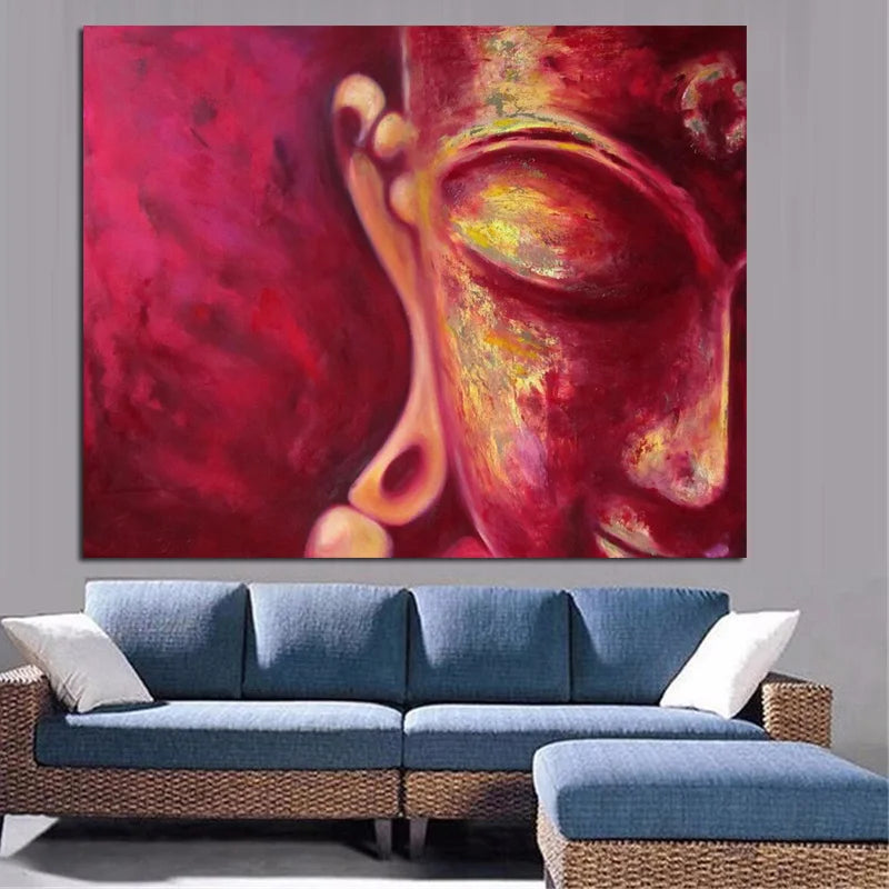Tableau Bouddha Rouge