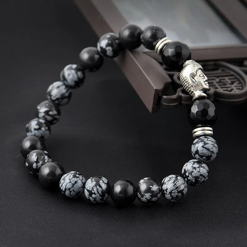 Bracelet Agate Tête de Bouddha