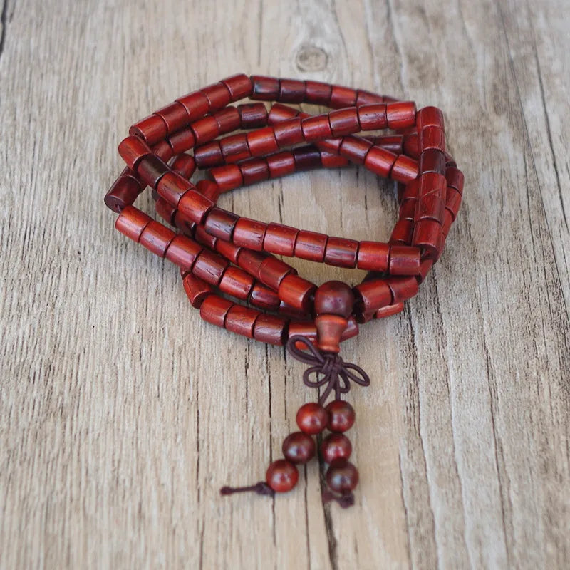 Mala Tibétain Bois de Santal Rouge
