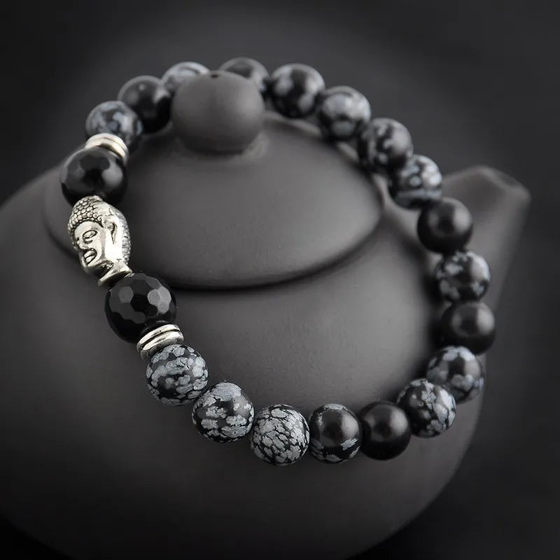 Bracelet Agate Tête de Bouddha
