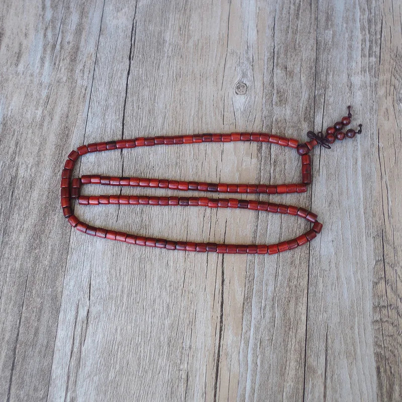 Mala Tibétain Bois de Santal Rouge