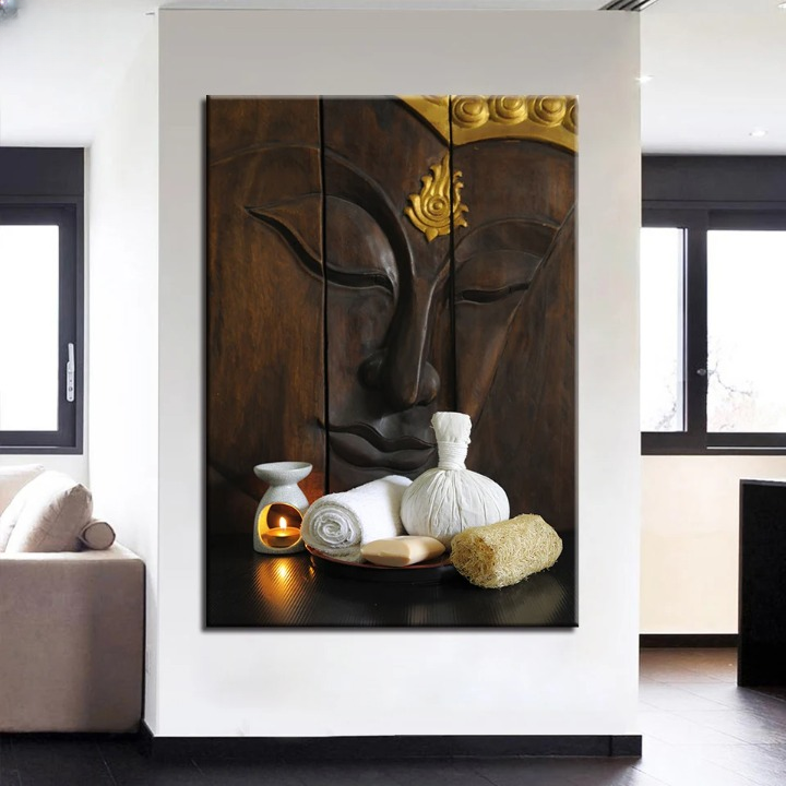 Tableau Bouddha en Bois
