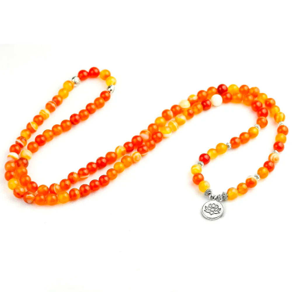 Collier Mala Cornaline