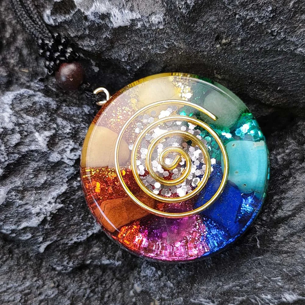 Pendentif Orgonite 7 Chakra Reiki