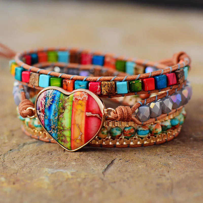 Bracelet Chakra Bohème Coeur