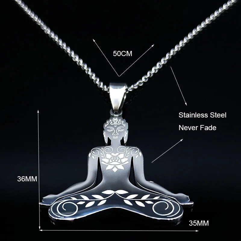 Pendentif Bouddha Acier