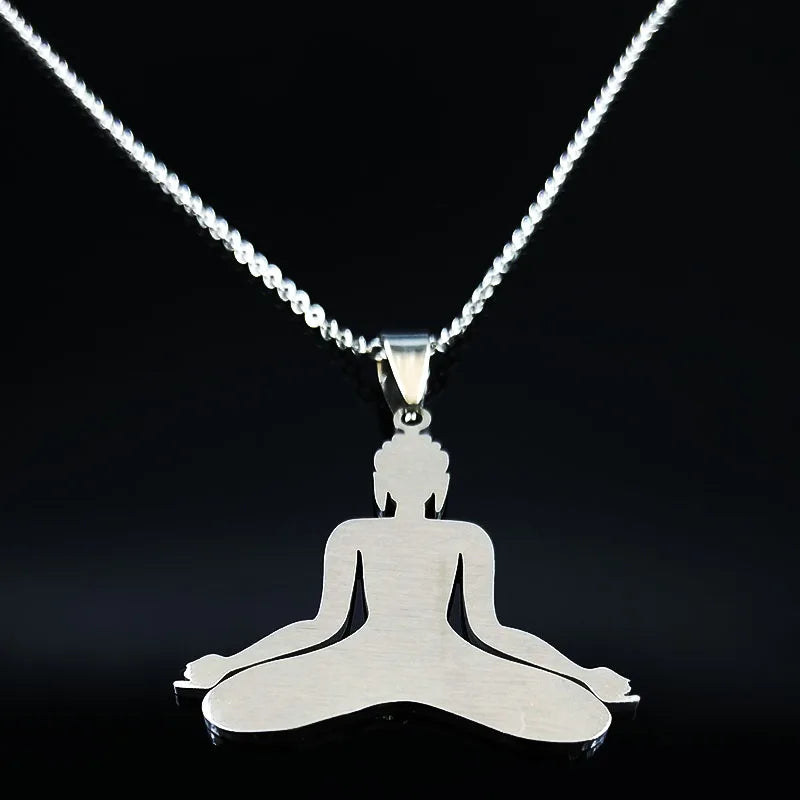 Pendentif Bouddha Acier