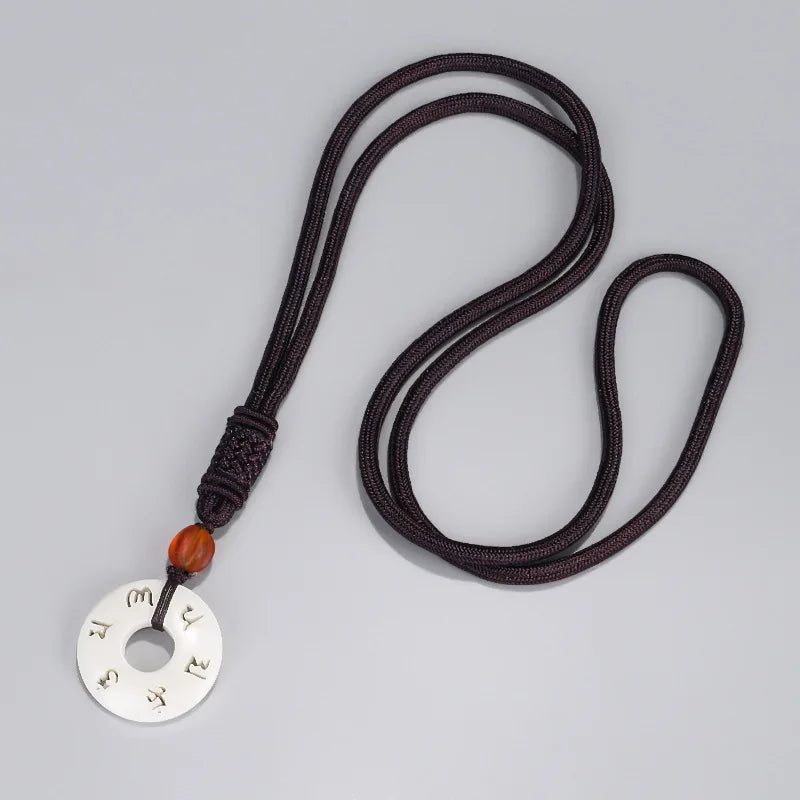 Collier Pendentif Tibétain en Ivoire