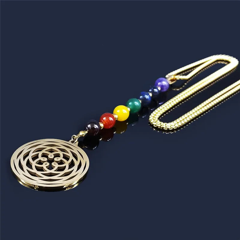 Collier 7 Chakra Fleur de Lotus Femme