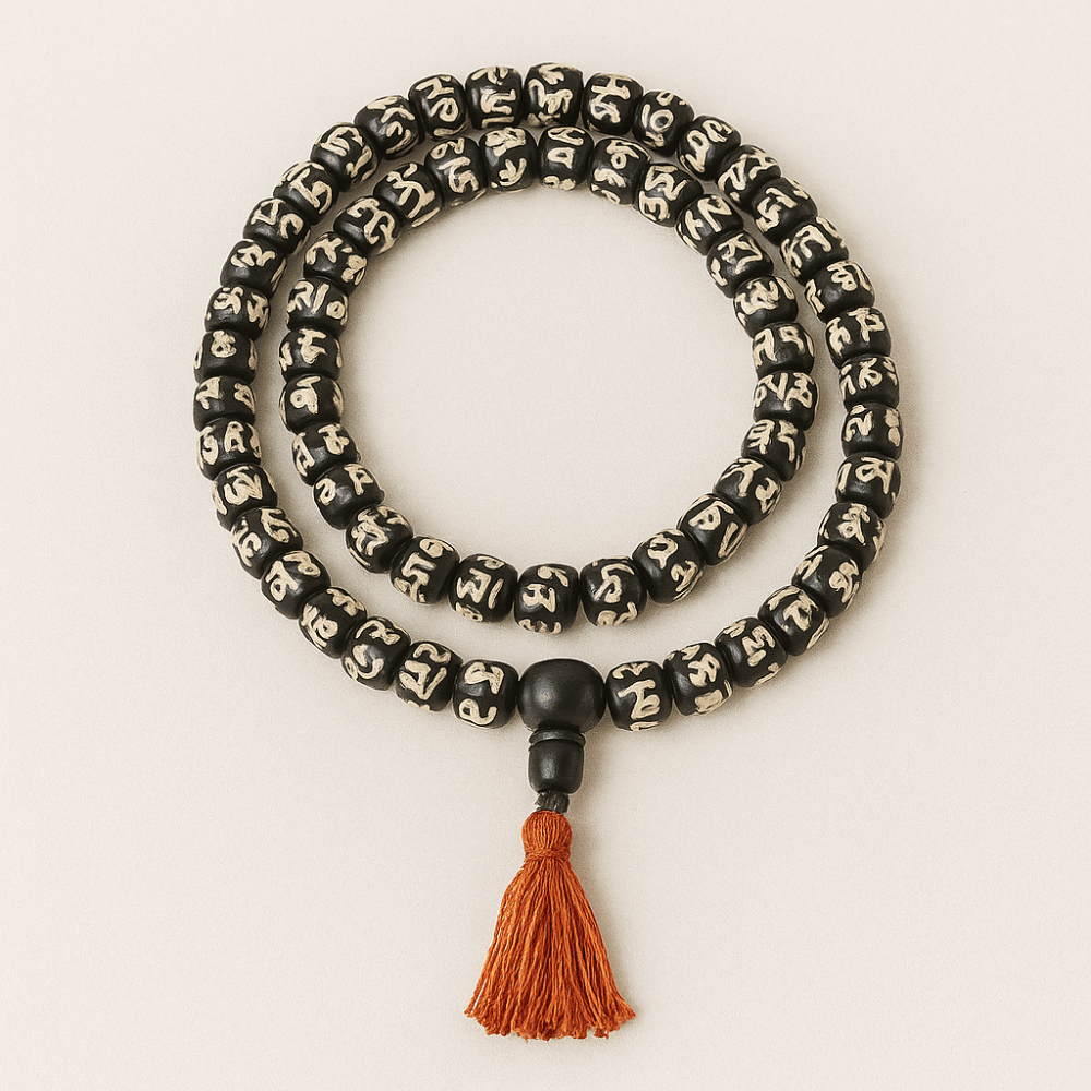 Mala Tibétain 108 Perles en Os de Yak