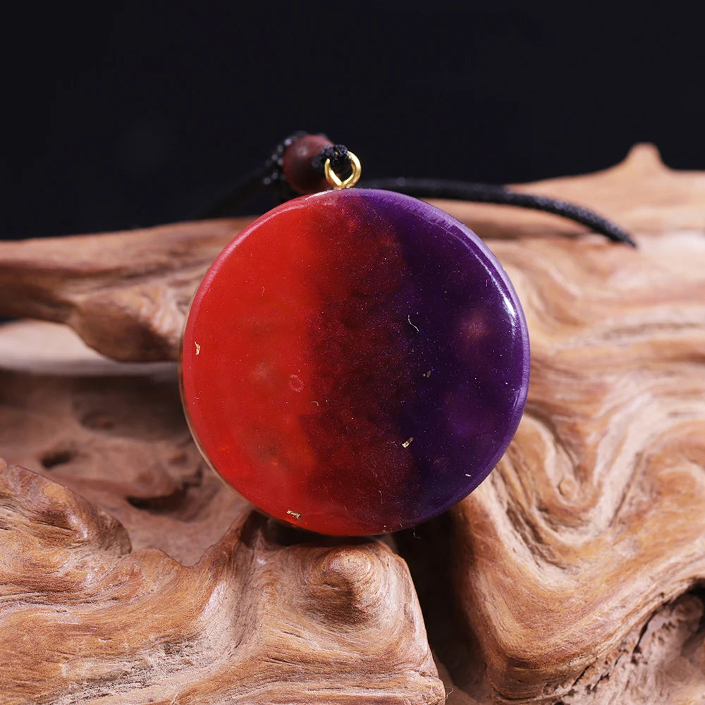 Collier Pendentif en Orgonite Lotus