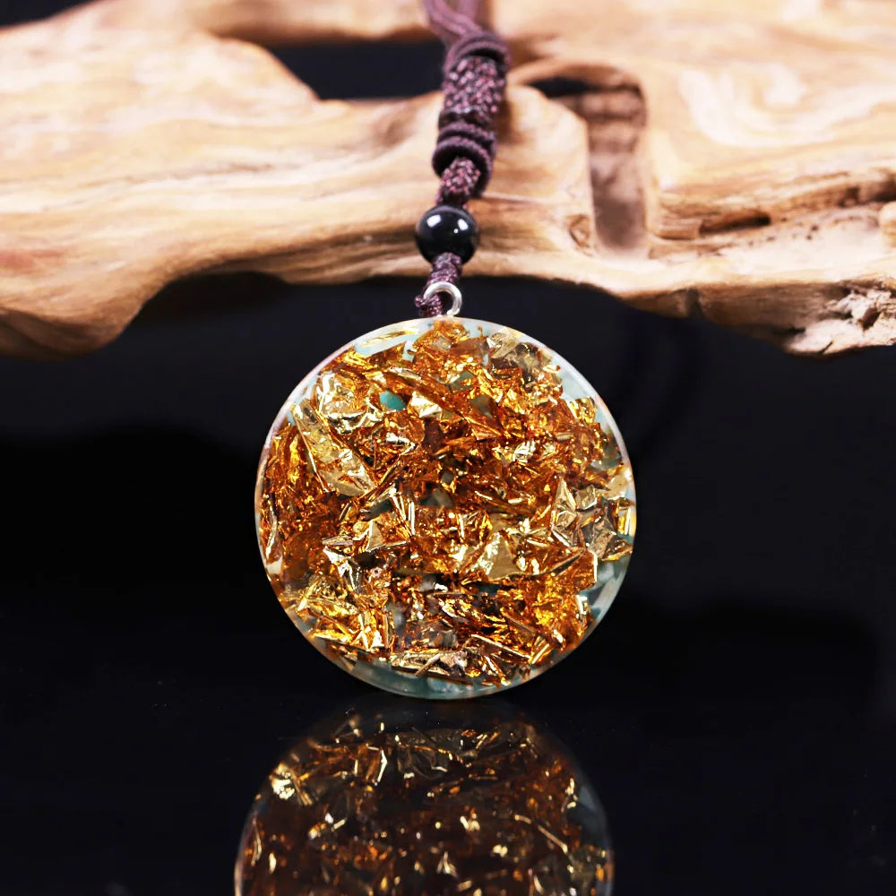 Pendentif Orgonite Pierre Bleu