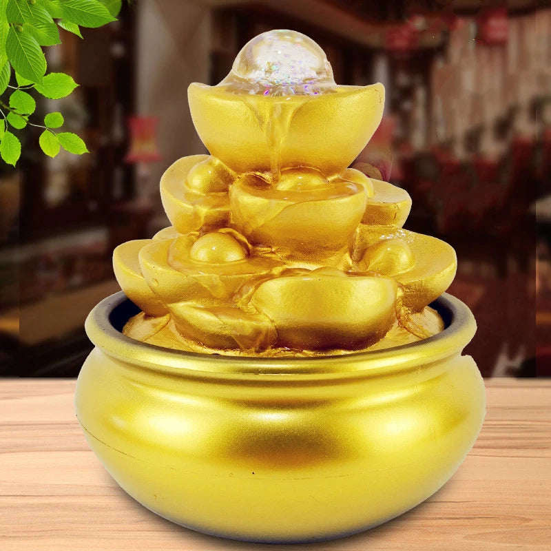 Fontaine Zen Feng Shui Dorée